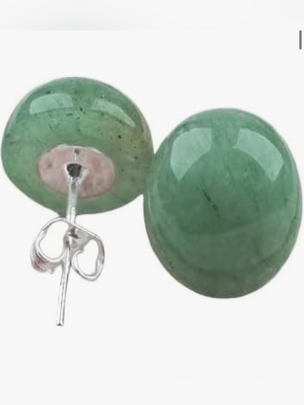 Gorgeous Neiman Marcus silver Jade Stud earrings